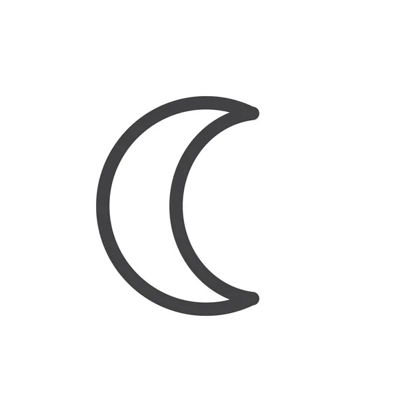 Simbolo Lunare Icona Vettoriale Segno Piatto Pieno Pittogramma Solido Isolato — Vettoriale Stock