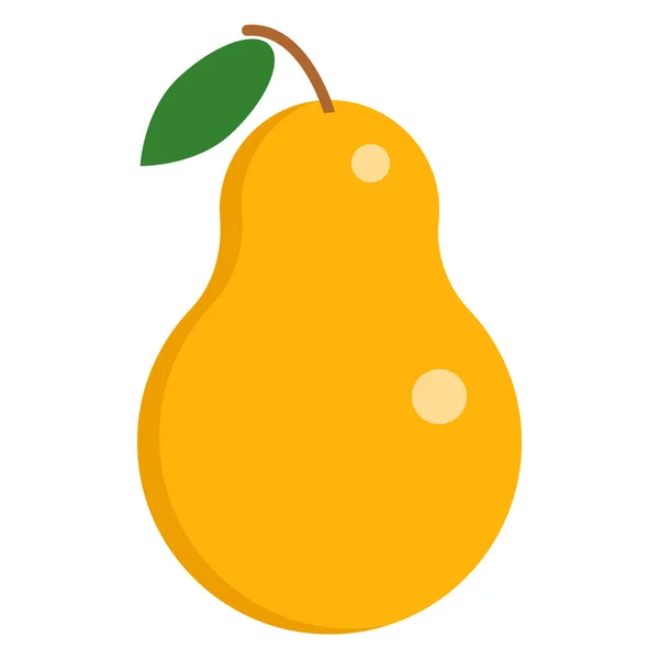 Pear Fresh Juicy Fruit Icon Vector Illustration Flat Style Design — Stock Vector