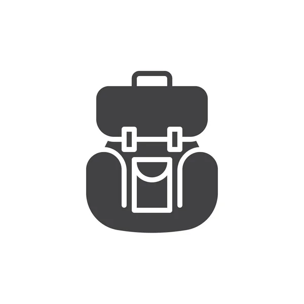 Backpack Icon Vector Filled Flat Sign Solid Pictogram Isolated White — Stock Vector