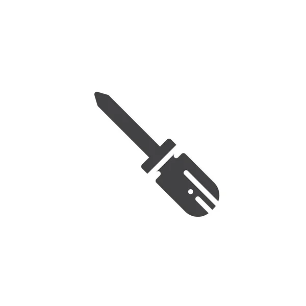 Отвёртка Рабочего Инструмента Иконка Вектор Заполненный Плоский Знак Сплошная Пиктограмма — стоковый вектор