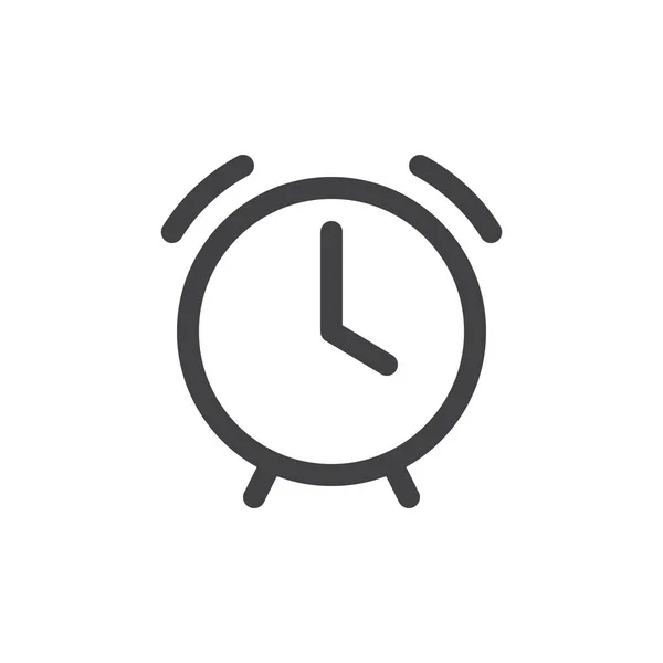 Alarm Clock Line Enkel Ikon Disposition Vector Tecken Linjär Stil — Stock vektor