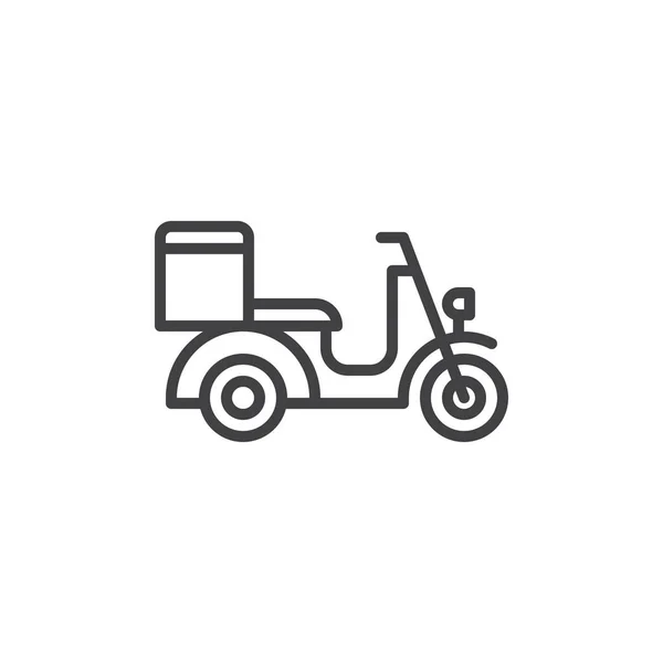 Icono Línea Scooter Signo Vector Contorno Pictograma Estilo Lineal Aislado — Archivo Imágenes Vectoriales