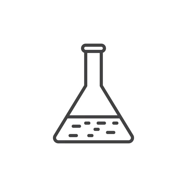 Icona Della Linea Del Flacone Segno Vettoriale Del Contorno Pittogramma — Vettoriale Stock