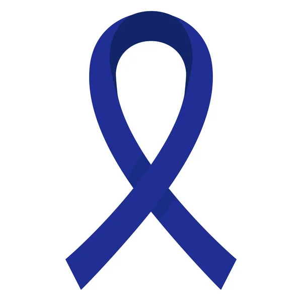 Icône Sensibilisation Cancer Côlon Icône Ruban Bleu Illustration Vectorielle Design — Image vectorielle