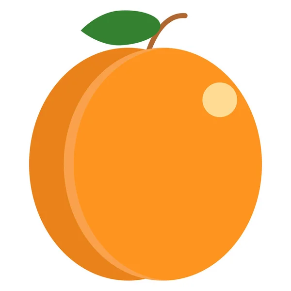 Apricot Fresh Juicy Fruit Icon Vector Illustration Flat Style Design — Stock Vector