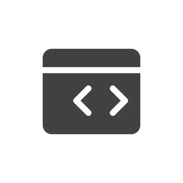 Benutzerdefinierter Code Einfacher Icon Vektor Gefülltes Flaches Zeichen Solides Glyph — Stockvektor