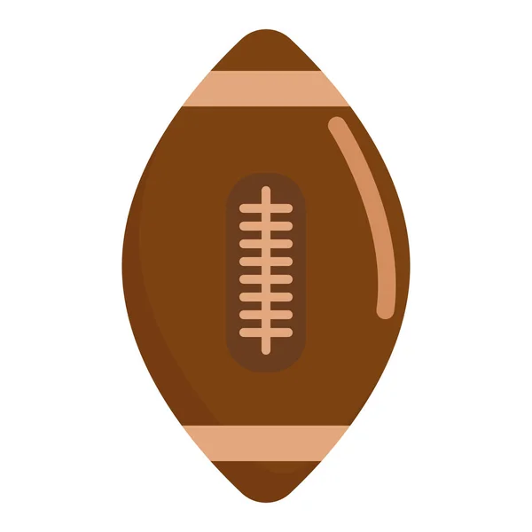 Ícone Bola Futebol Americano Ilustração Vetorial Design Estilo Plano Isolado —  Vetores de Stock