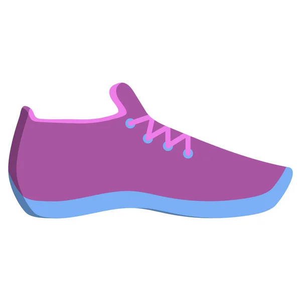 Fitness Sneakers Ikon Vektor Illustration Platt Stil Design Isolerade Vitt — Stock vektor