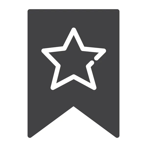 Флаг Вектором Значка Звезды Плоский Знак Сплошная Пиктограмма Выделенная Белом — стоковый вектор
