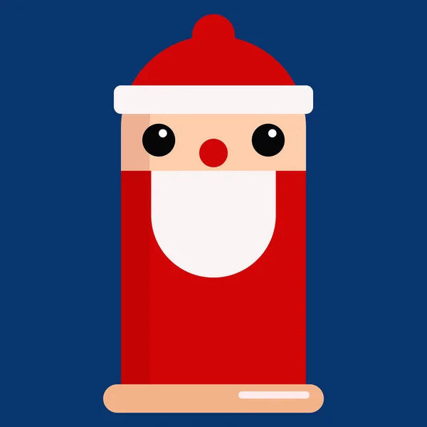 Weihnachtsmann Gesicht Kondom Emoji Vektor Illustration Flaches Design Farbenfrohe Grafik — Stockvektor