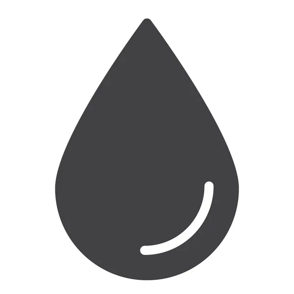 Wassertropfen Icon Vektor Gefülltes Flaches Zeichen Solides Piktogramm Auf Weiß — Stockvektor