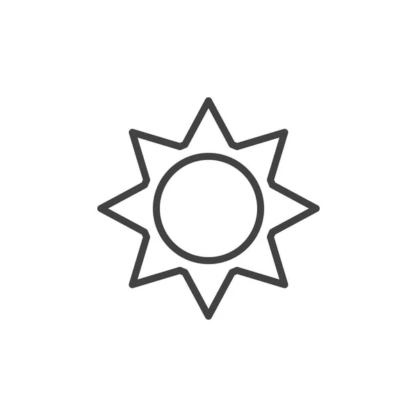 Иконка Летней Линии Контур Векторного Знака Пиктограмма Линейного Стиля Изолированная — стоковый вектор