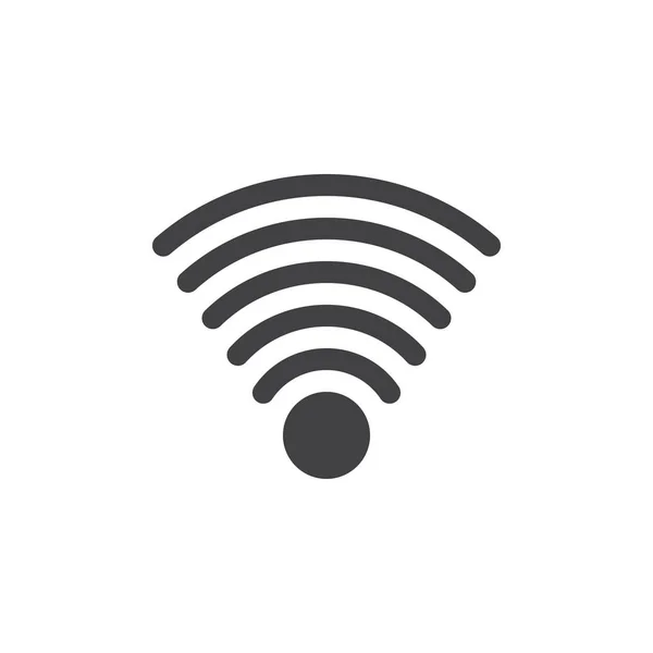 Wifi Bölge Basit Simge Vektör Düz Işareti Üzerinde Beyaz Izole — Stok Vektör