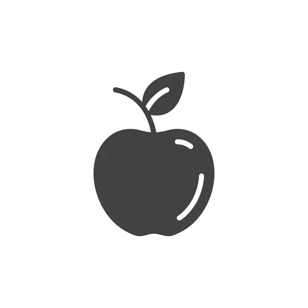 Icono Apple Vector Lleno Signo Plano Pictograma Sólido Aislado Blanco — Vector de stock