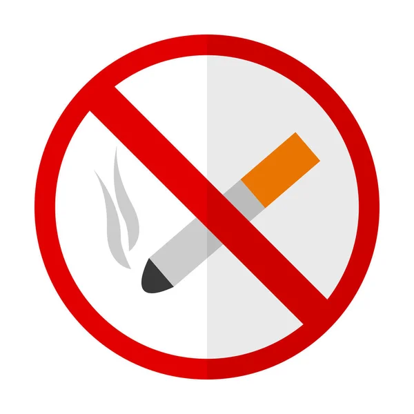 Smoking Flat Icon Vector Sign Colorful Pictogram Isolated White Symbol — Stock Vector
