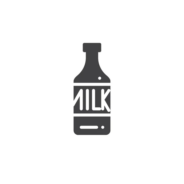 Вектор Иконки Бутылки Молока Плоский Знак Сплошная Пиктограмма Выделенная Белом — стоковый вектор