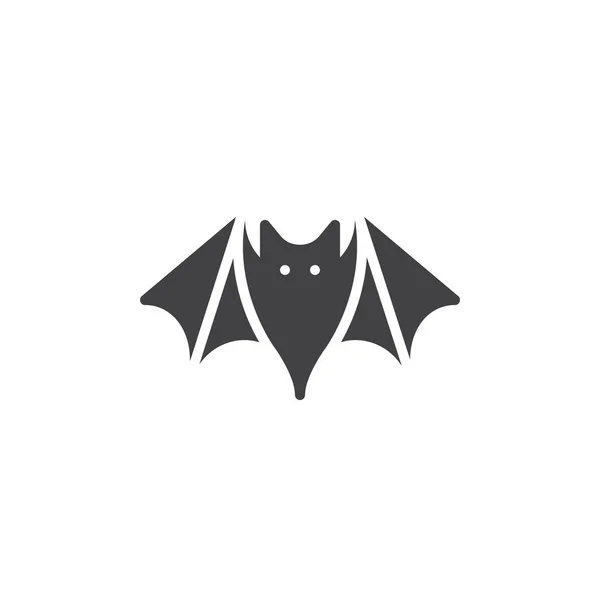 Vetor Ícone Morcego Sinal Plano Preenchido Pictograma Sólido Isolado Branco —  Vetores de Stock