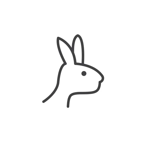 Jahr Der Kaninchenlinie Symbol Umriss Vektor Zeichen Linearen Stil Piktogramm — Stockvektor