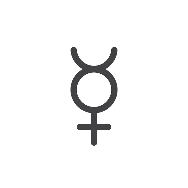 Символ Ртути Вектор Плоский Знак Сплошная Пиктограмма Изолирована Белом Символ — стоковый вектор