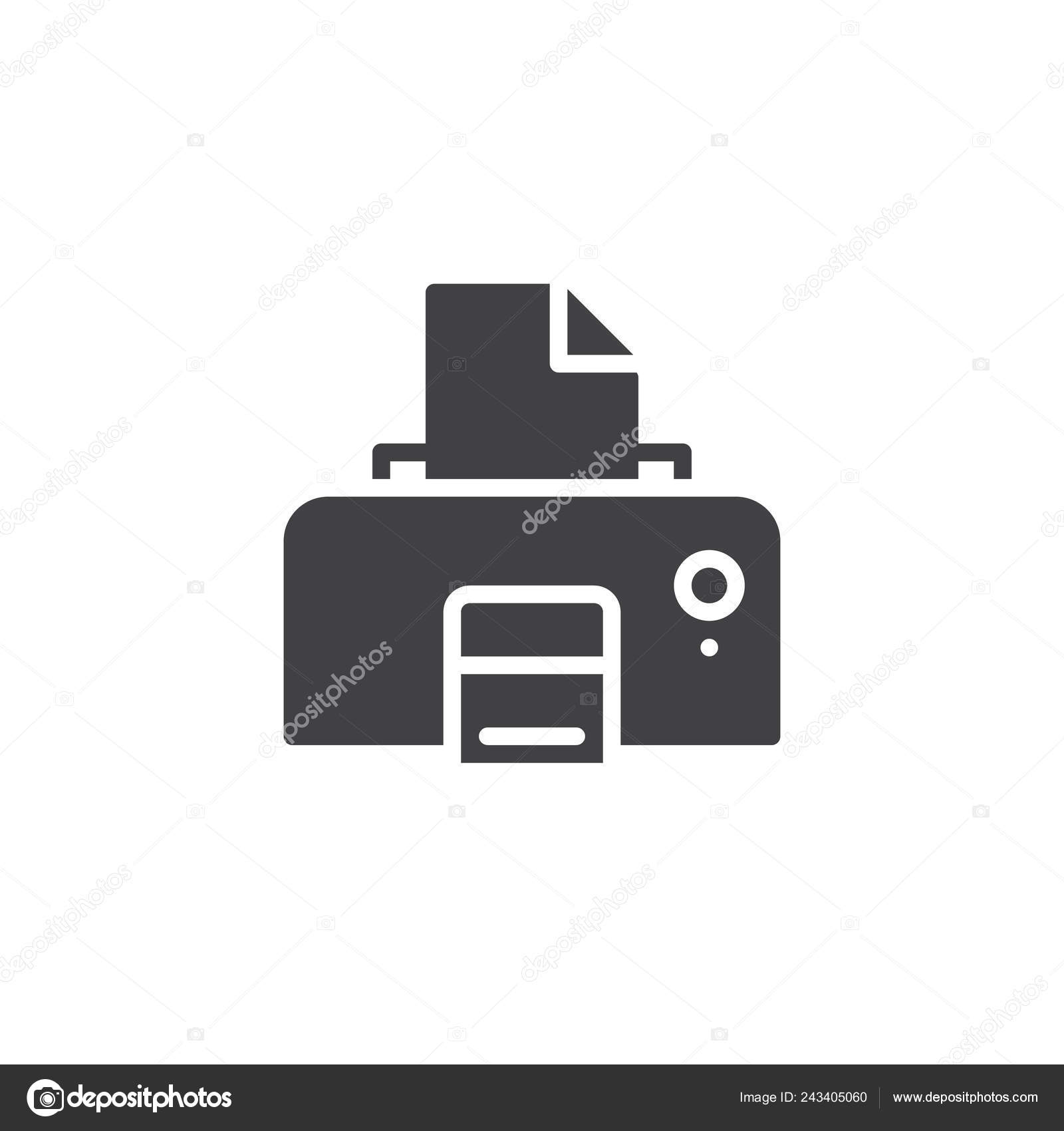 Printer Paper Icon Vector Filled Flat Sign Solid Pictogram Isolated ...