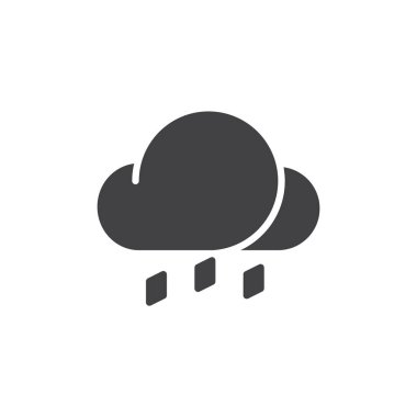 Simge vektör, dolu düz işareti, üzerinde beyaz izole katı piktogram selam olsun. Sembol, logo illüstrasyon.