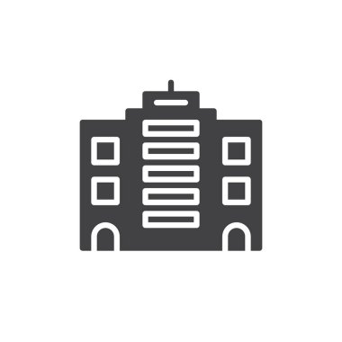 Simge vektör, bina düz işareti, üzerinde beyaz izole katı piktogram dolu. Sembol, logo illüstrasyon.