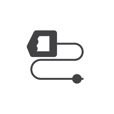 Evde beslenen hayvan kira kontratı simge vektör, dolu düz işareti, üzerinde beyaz izole katı piktogram. Sembol, logo illüstrasyon.