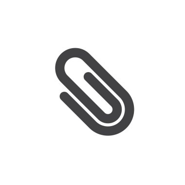 Ataş simgesi vektör, düz işareti, üzerinde beyaz izole katı piktogram dolu. Sembol, logo illüstrasyon.