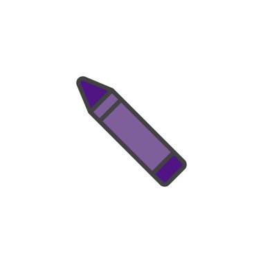 Pastel boya dolu anahat simgesini, çizgi vektör işareti, üzerinde beyaz izole doğrusal renkli sembol. Sembol, logo illüstrasyon. Piksel mükemmel vektör grafikleri