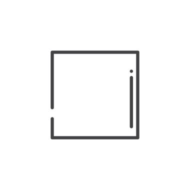 Satırı simgesi kurutma, Anahat vektör işareti, üzerinde beyaz izole doğrusal stil piktogram. Sembol, logo illüstrasyon. Düzenlenebilir kontur