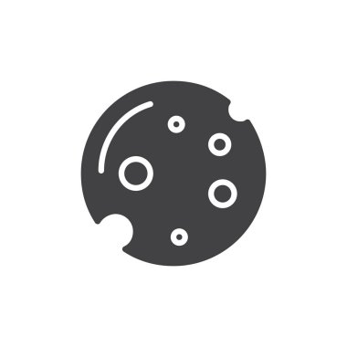 Tanımlama bilgisi simge vektör, düz işareti, üzerinde beyaz izole katı piktogram dolu. Sembol, logo illüstrasyon.