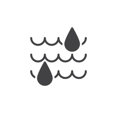 Nem simge vektör, düz işareti, üzerinde beyaz izole katı piktogram dolu. Sembol, logo illüstrasyon.