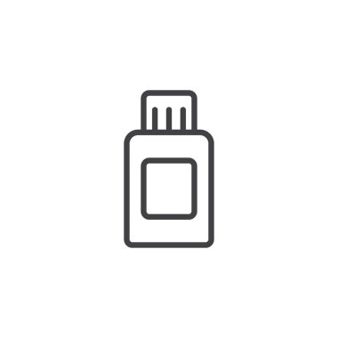 Losyon satırı simgesi, Anahat vektör işareti üzerinde beyaz izole doğrusal stil piktogram. Sembol, logo illüstrasyon. Düzenlenebilir kontur