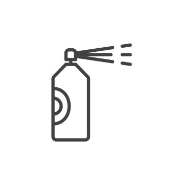 Pasta krem satırı simgesi, Anahat vektör işareti üzerinde beyaz izole doğrusal stil piktogram. Sembol, logo illüstrasyon. Düzenlenebilir kontur