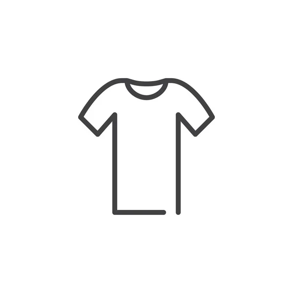 Icono Línea Camisa Signo Vector Contorno Pictograma Estilo Lineal Aislado — Archivo Imágenes Vectoriales