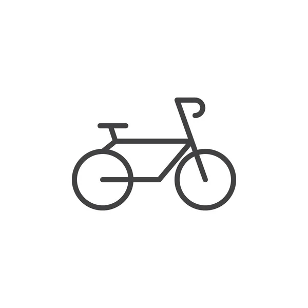 Icono Línea Bicicleta Signo Vector Contorno Pictograma Estilo Lineal Aislado — Vector de stock