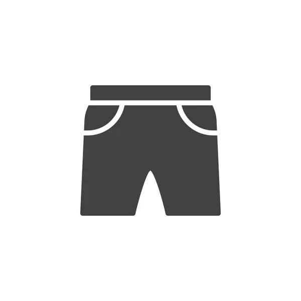 Costume Bagno Icona Vettore Pantaloncini Segno Piatto Pieno Pittogramma Solido — Vettoriale Stock