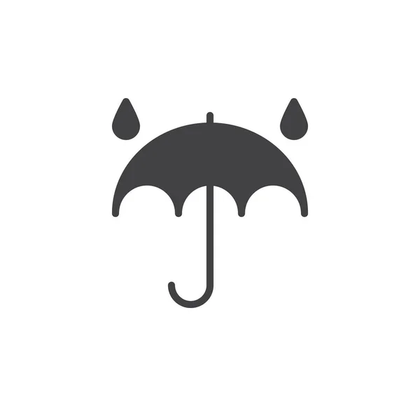 Rainy Weather Icon Vector Filled Flat Sign Solid Pictogram Isolated — Stock Vector