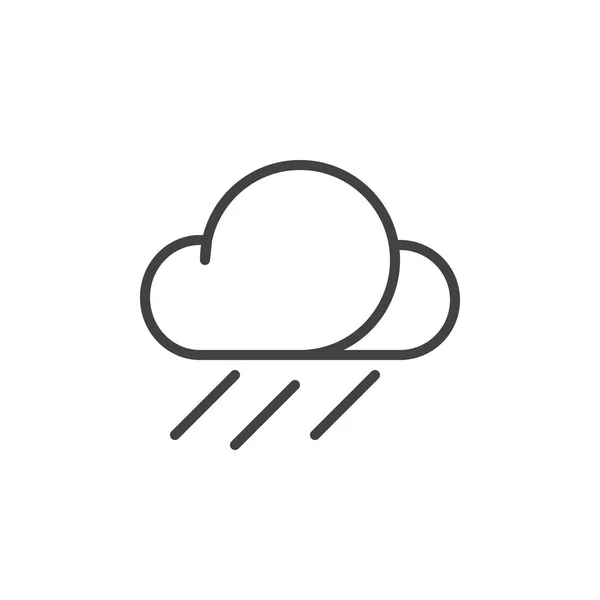 Niederschlagsliniensymbol Umrissvektorzeichen Lineares Stilpiktogramm Auf Weiß Isoliert Symbol Logoabbildung Editierbarer — Stockvektor