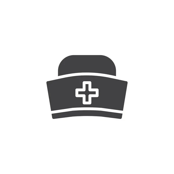 Vector Icono Sombrero Médico Signo Plano Lleno Pictograma Sólido Aislado — Vector de stock