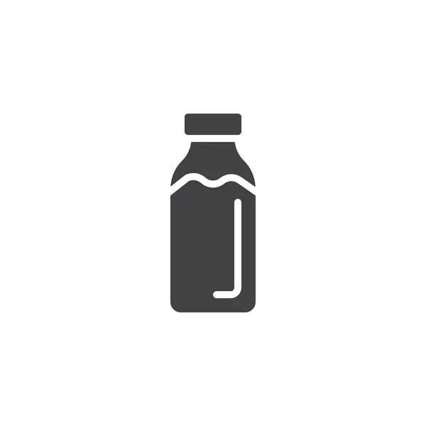 Milk Bottle Icon Vector Filled Flat Sign Solid Pictogram Isolated — Stock Vector