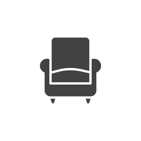 Sofa Oder Sessel Icon Vektor Gefüllte Flache Zeichen Solides Piktogramm — Stockvektor