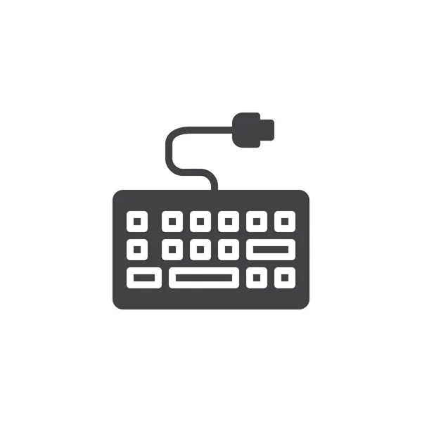 Computertastatursymbolvektor Gefülltes Flaches Zeichen Solides Piktogramm Auf Weiß Isoliert Symbol — Stockvektor