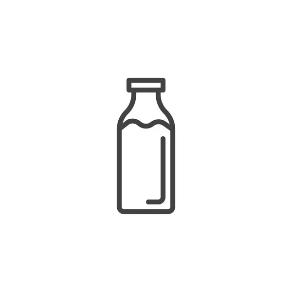 Milk Bottle Line Icon Outline Vector Sign Linear Style Pictogram — Stock Vector