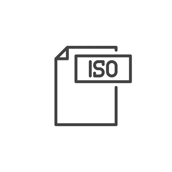 Iso Format Document Line Icon Outline Vector Sign Linear Style — Stock Vector