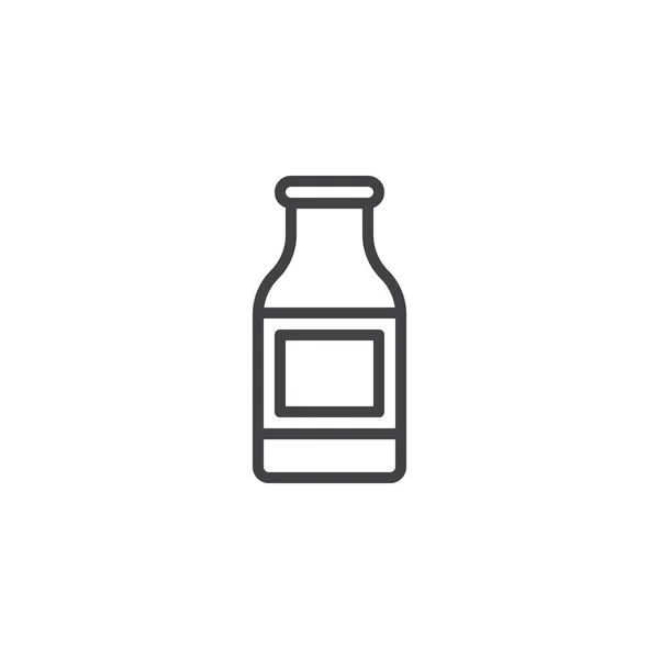 Γάλα Εικονίδιο Γραμμή Μπουκάλι Περίγραμμα Σημάδι Διάνυσμα Γραμμικό Στυλ Εικονόγραμμα — Διανυσματικό Αρχείο