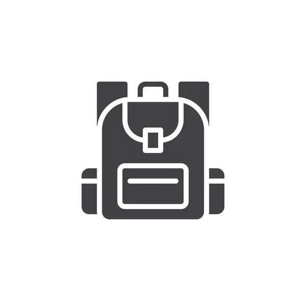 Mochila Vector Icono Lleno Signo Plano Pictograma Sólido Aislado Blanco — Archivo Imágenes Vectoriales