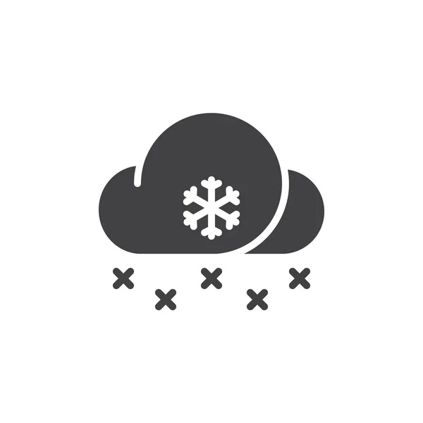 Schnee Icon Vektor Gefülltes Flaches Schild Solides Piktogramm Auf Weiß — Stockvektor