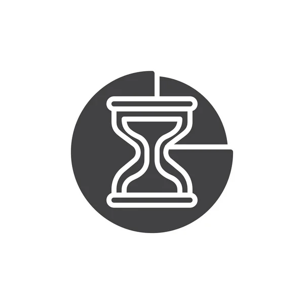 Песочные Часы Круговая Диаграмма Иконка Вектора Заполненный Плоский Знак Твердая — стоковый вектор