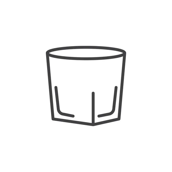 Wodka Schuss Glasliniensymbol Umrissvektorzeichen Lineares Piktogramm Auf Weiß Isoliert Symbol — Stockvektor